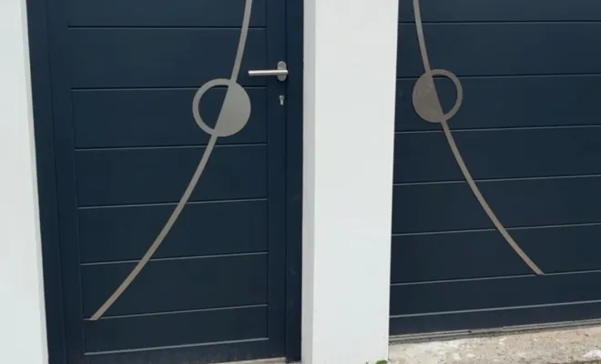 Fabrication et pose d'un portail et d'un portillon en aluminium, Dax, HP DESIGN